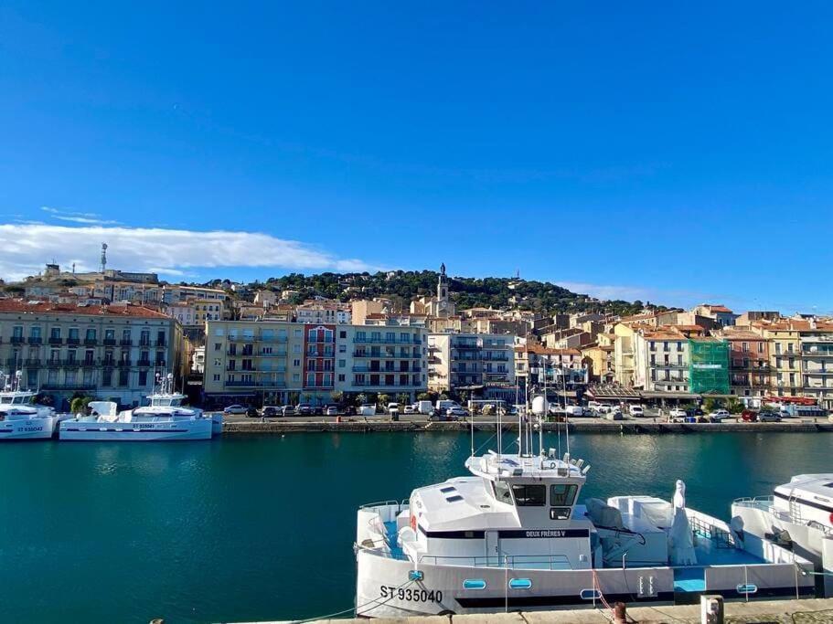 "Georgio" Grand Appartement Traversant Avec Vue Canal Et Parking Sete Exterior photo